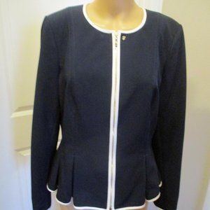 Tommy Hilfiger sz 10 Navy Jacket w/white piping accents